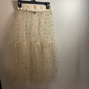 Forever 21 Tulle Maxi Skirt Gold Star Sparkle Sheer Mesh Sz S
Balletcore Gypsy